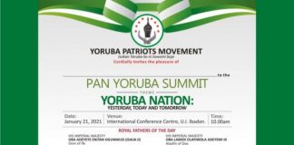 Yoruba Summit To Hold In Ibadan January 21