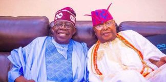 President Tinubu confers GCON on Oba Adetona.