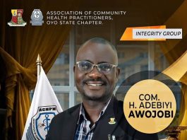 Okeho-Born Awojobi Emerges Chairman of Community Health Practitioners in Oyo State