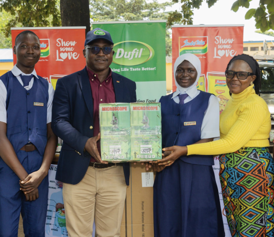 Dufil Prima Foods donates Laboratory Equipment to Secondary School, strengthening Science Education.