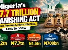 Nigeria’s N7.7 Trillion Vanishing Act: More Revenue, More Interest, Less to Show
